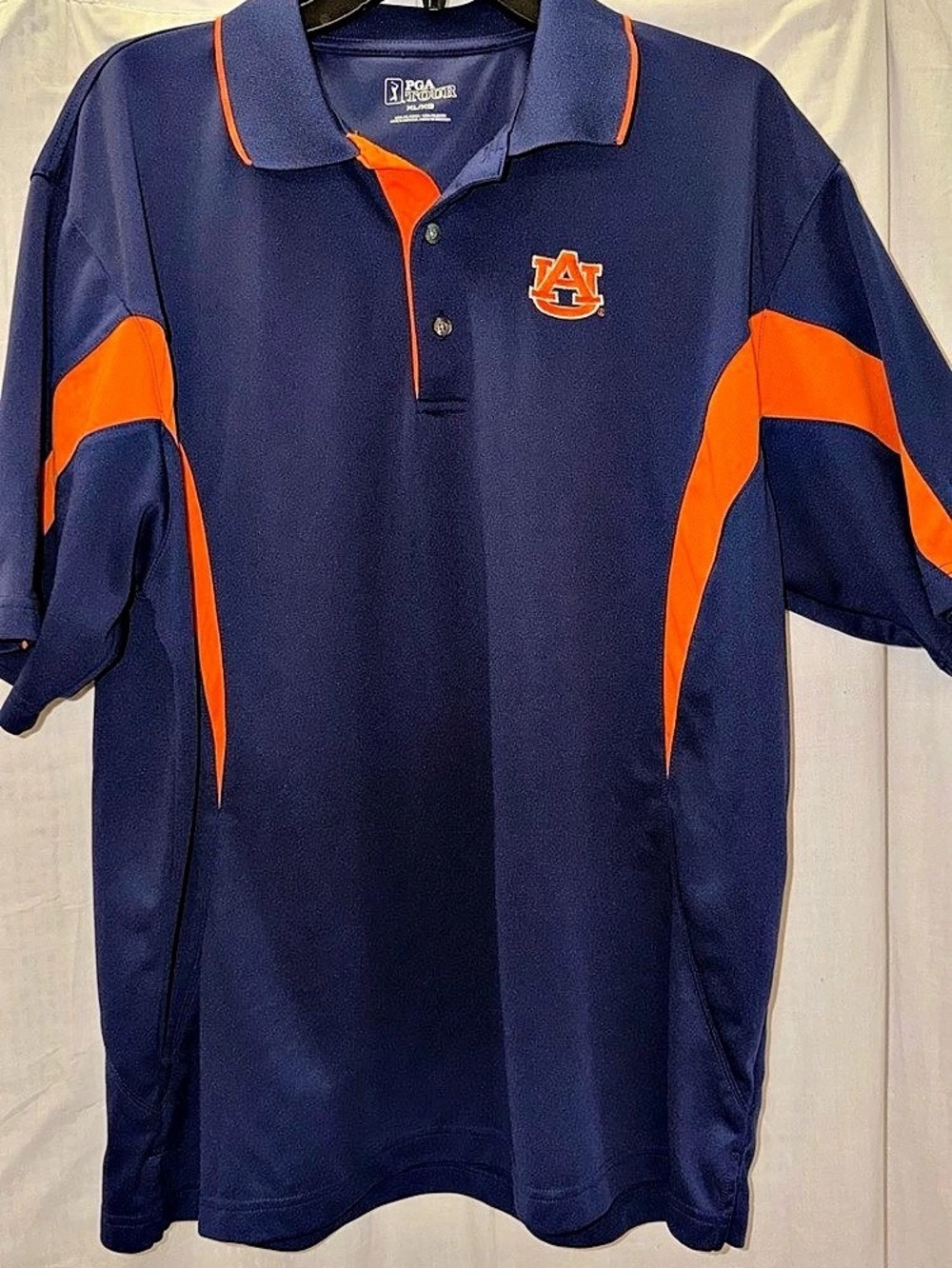 PGA Tour Auburn Tigers Collegiate Golf Polo Blue & Orange